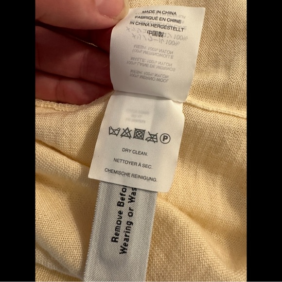 New J.CREW 100% Merino Wool Ruffle Tulle Front Sweater Ivory Cream Knit Workwear - Picture 12 of 12